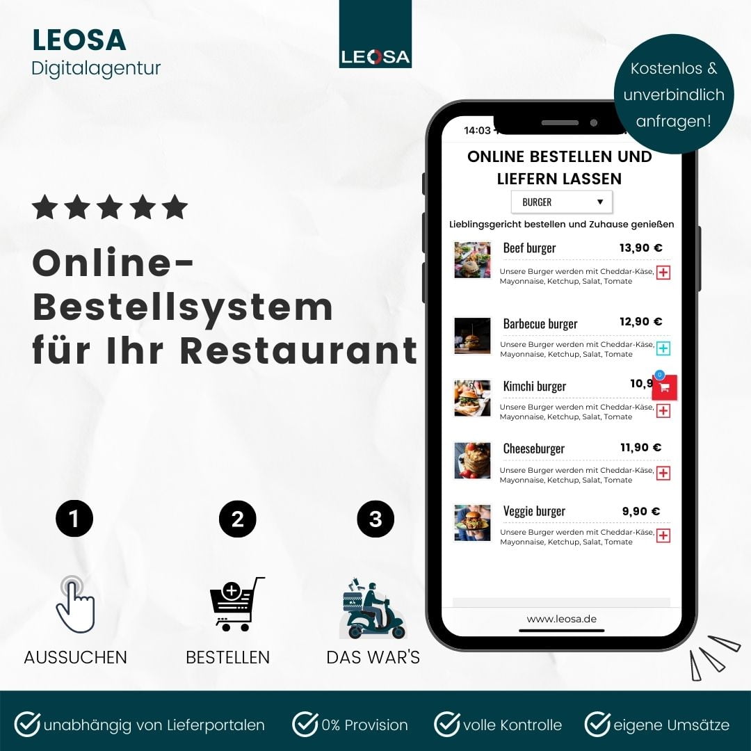 Ihr Webshop optimiert für Restaurant und Lieferdienst
