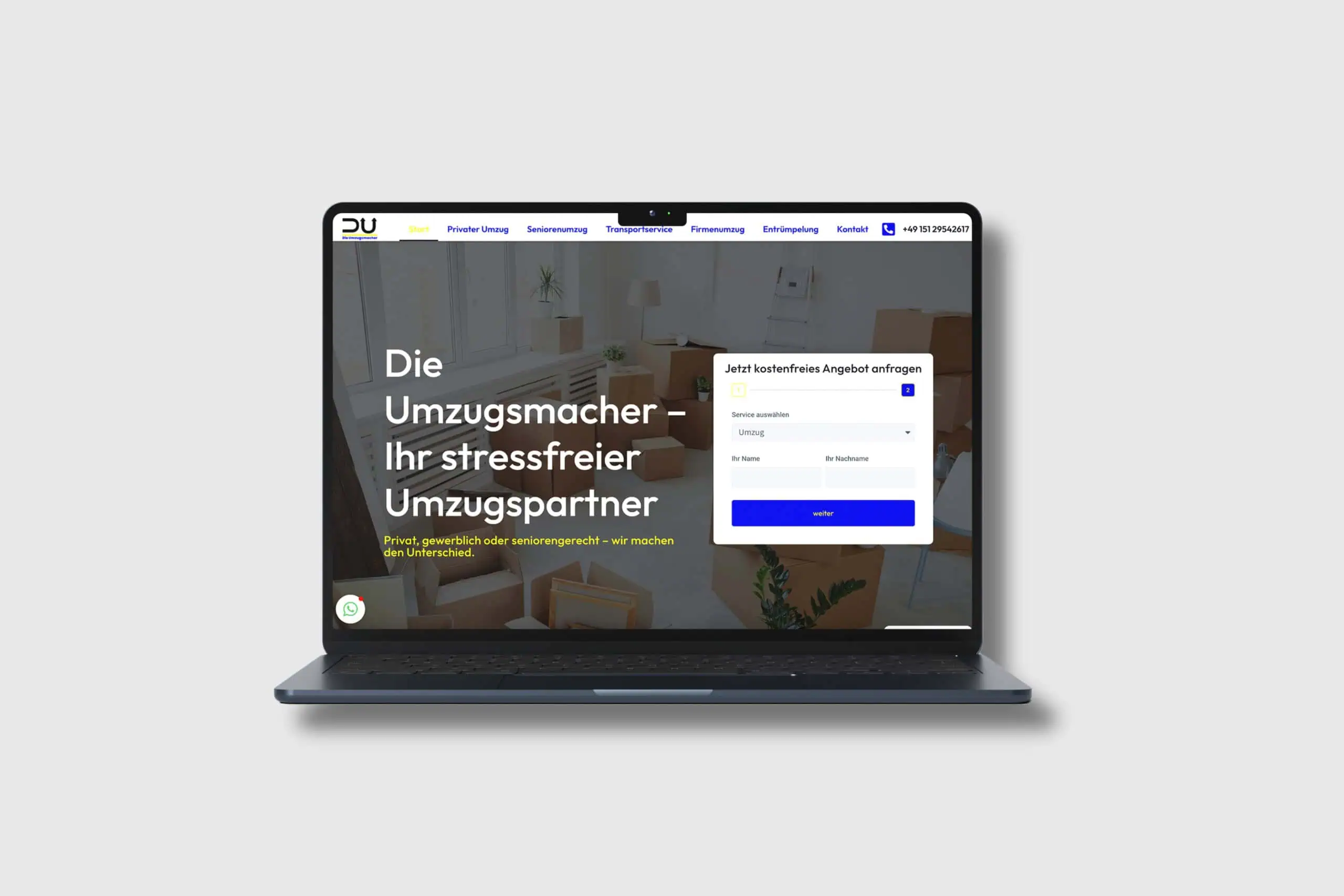 Website für Umzugsfirma erstellt